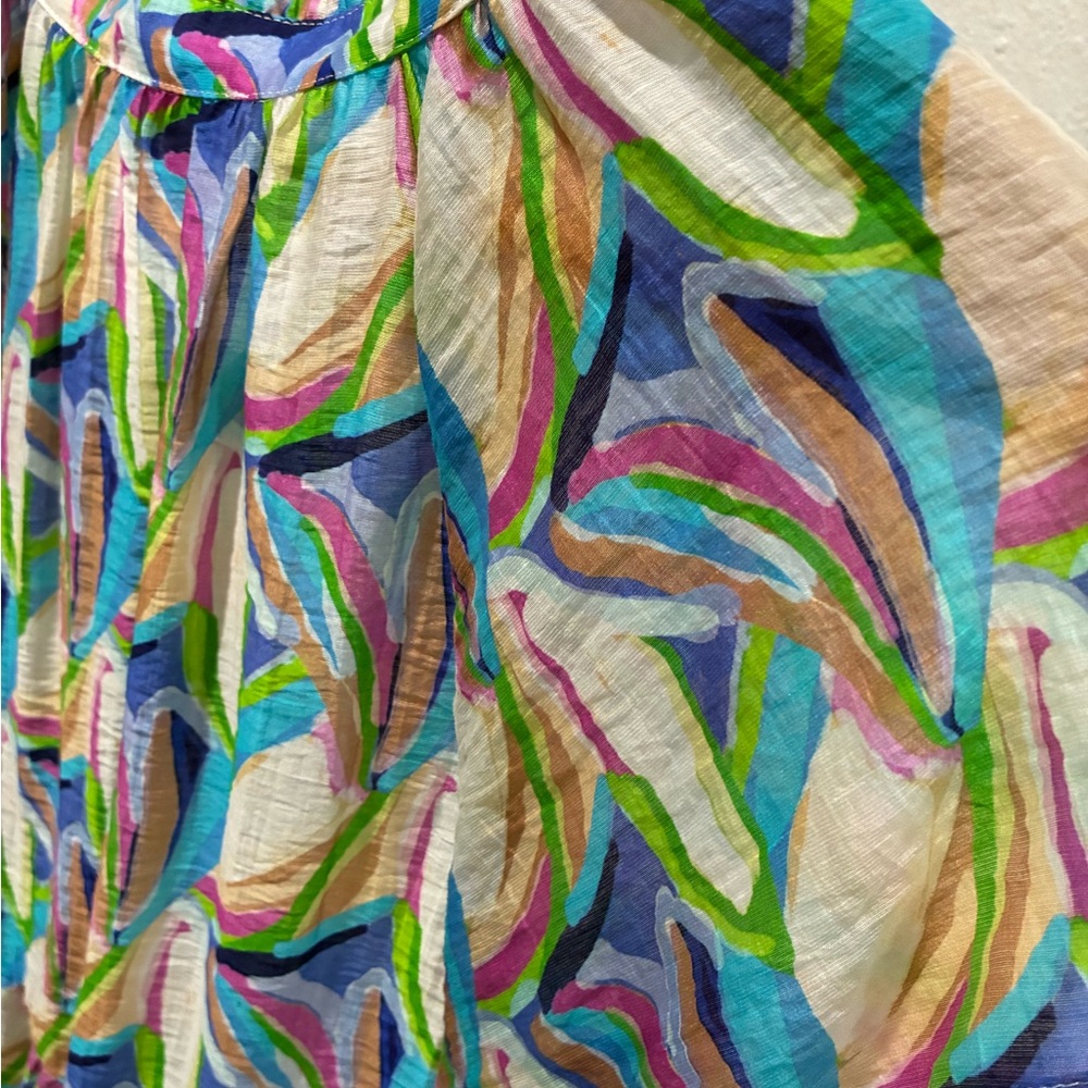 THML Multicolor Leaf Pattern Top NWT - image 4